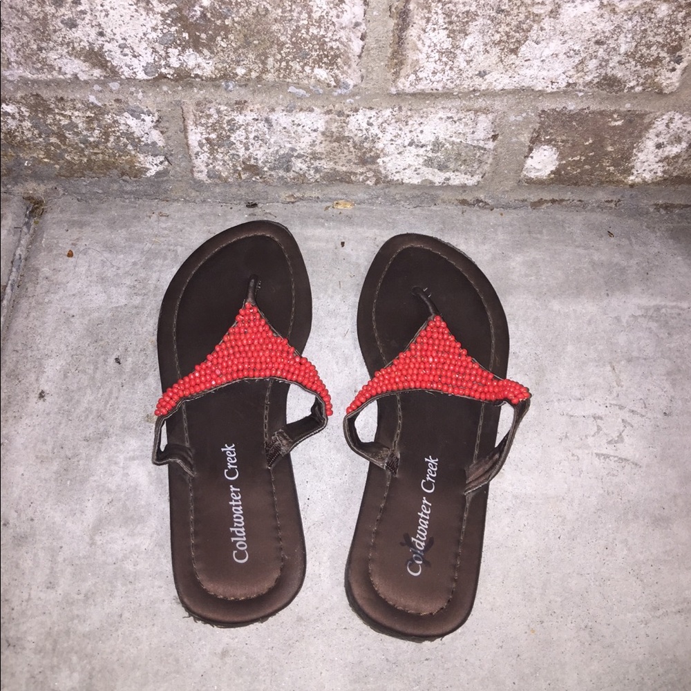 Cold Water Creek Orange Sandals
